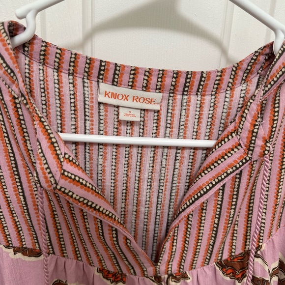 Knox Rose Striped Pink and Red Dress size small - Picture 4 of 6